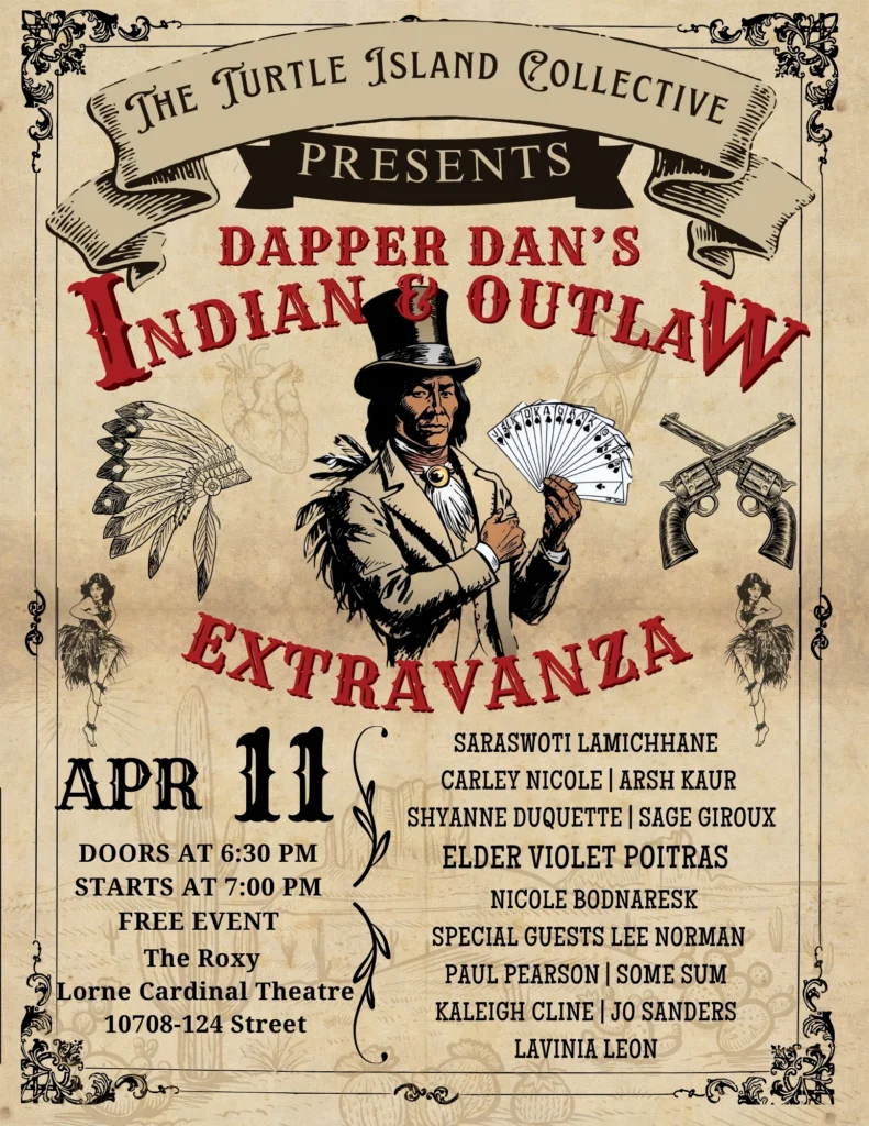 The 2026 Edmonton Poetry Festival Presents: Dapper Dan’s Indian & Outlaw Extravaganza